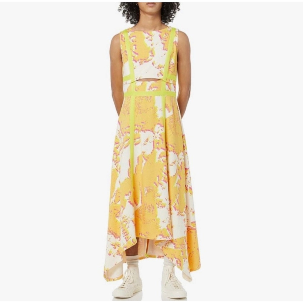 Making The Cut NWT Yannik Ep 7 Sn 3 Orange Cut Out Assymmetric Maxi Dress Size M